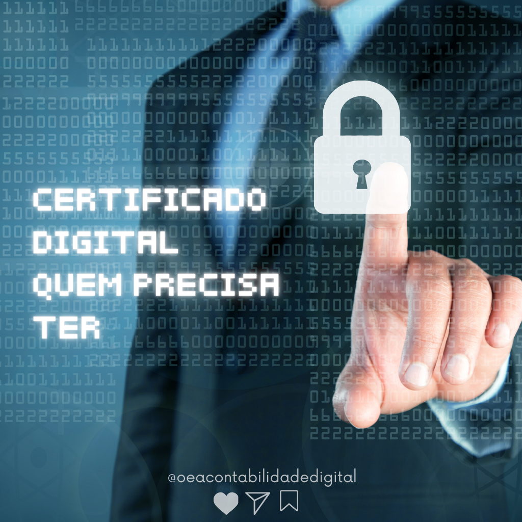 Por lei, o certificado digital é obrigatório para empresas enquadradas no regime Lucro Presumido e apenas algumas cidades para Simples Nacional (como Belo Horizonte e Porto Alegre).